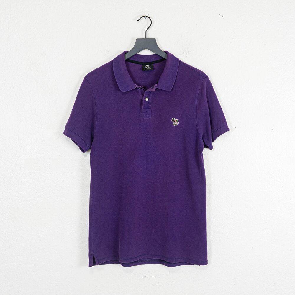 Paul Smith Zebra Logo Polo Shirt in Purple cotton size Medium